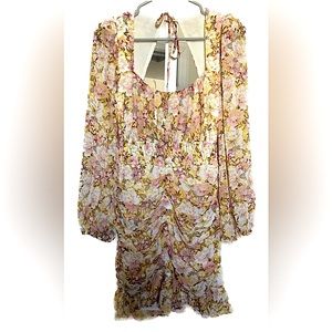 ASTR the Label Ruched long sleeved minidress. Size S